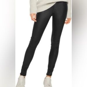 NWT Iris & Ink Black Lamb Leather Stretch Leggings S